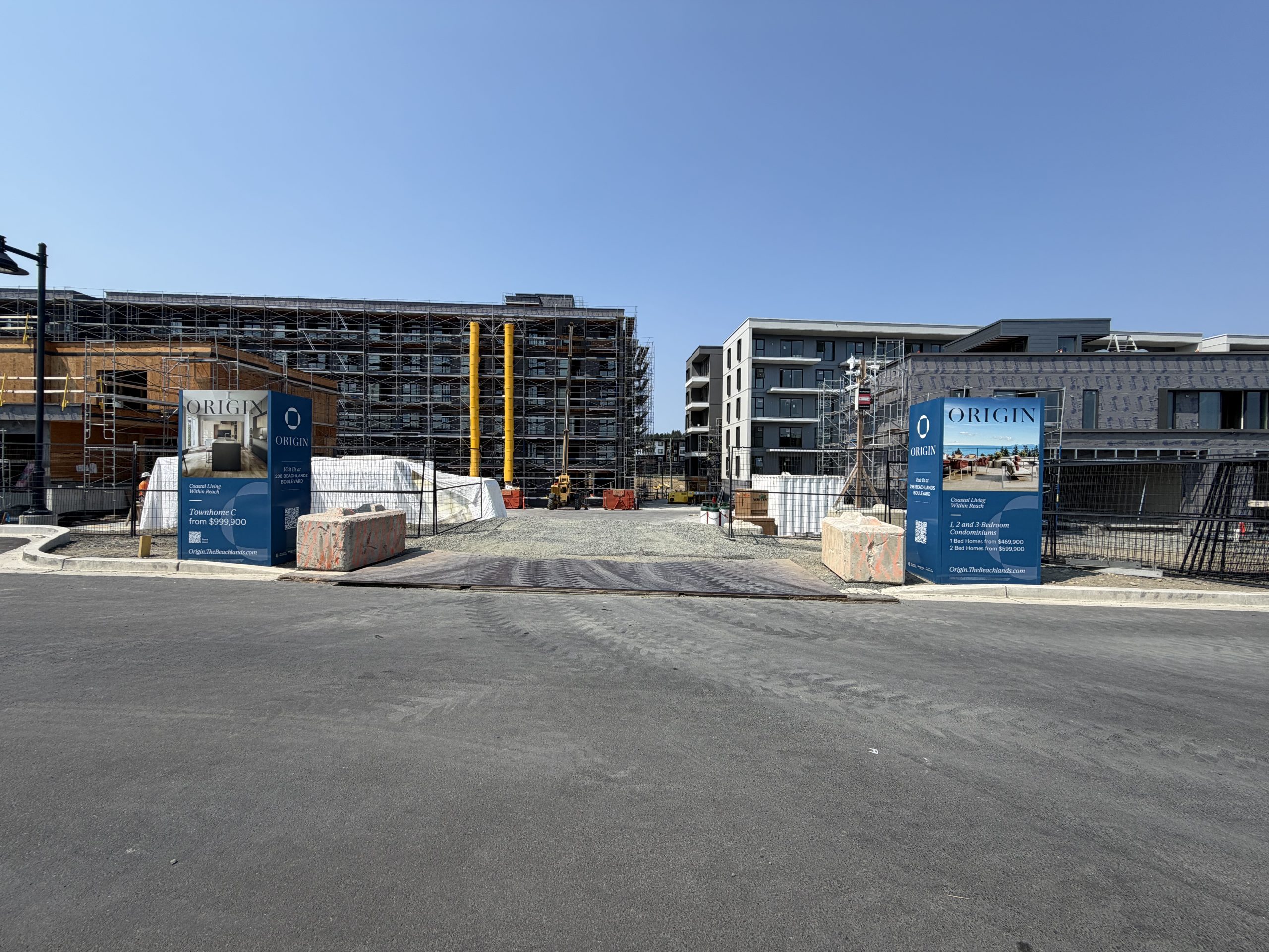 Construction progress at Origin at The Beachlands