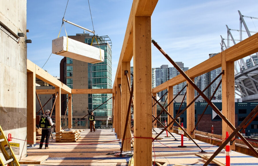 837 Beatty Street construction and heritage redevelopment