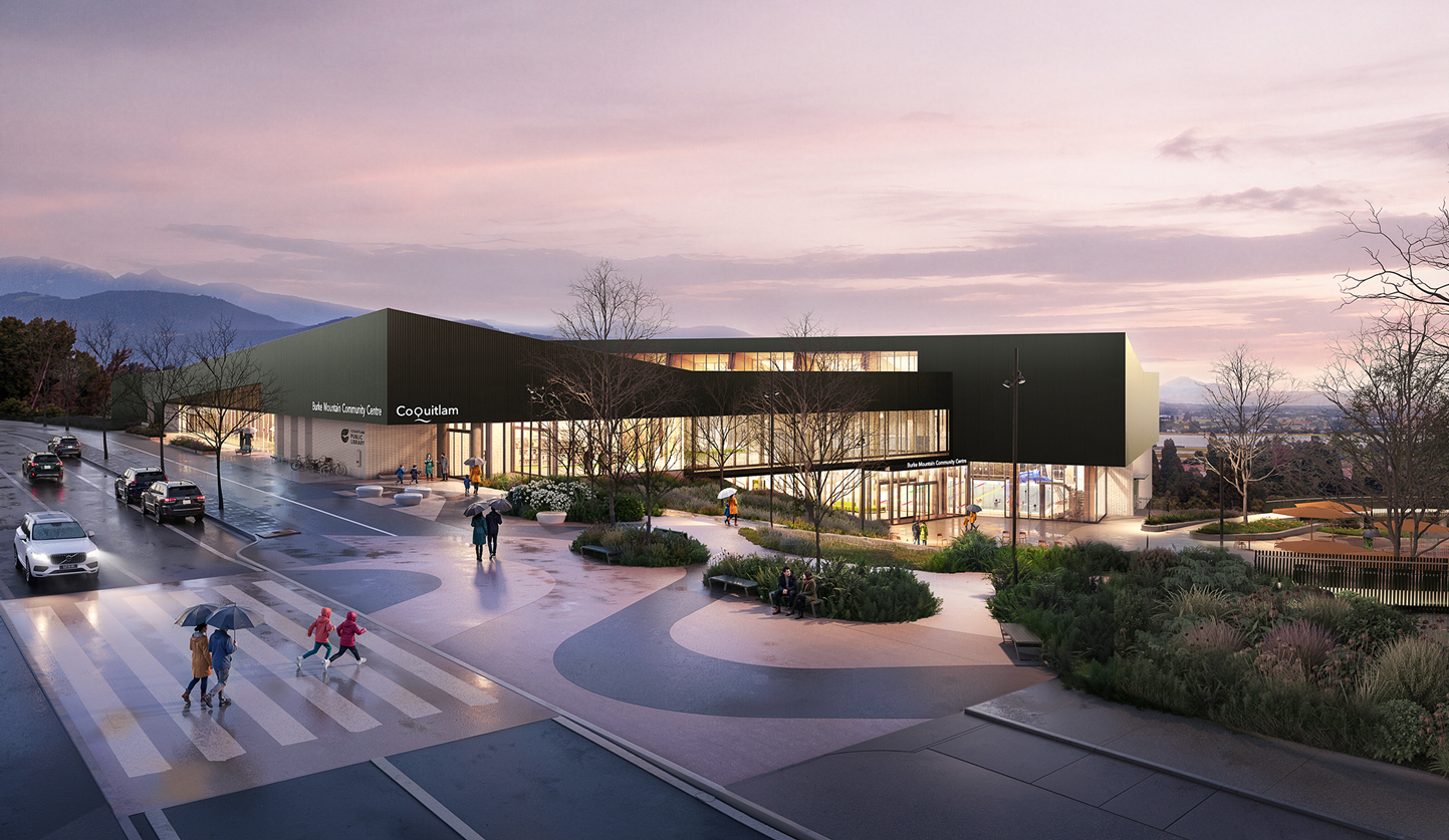 Burke Mountain Community Centre exterior architectural rendering
