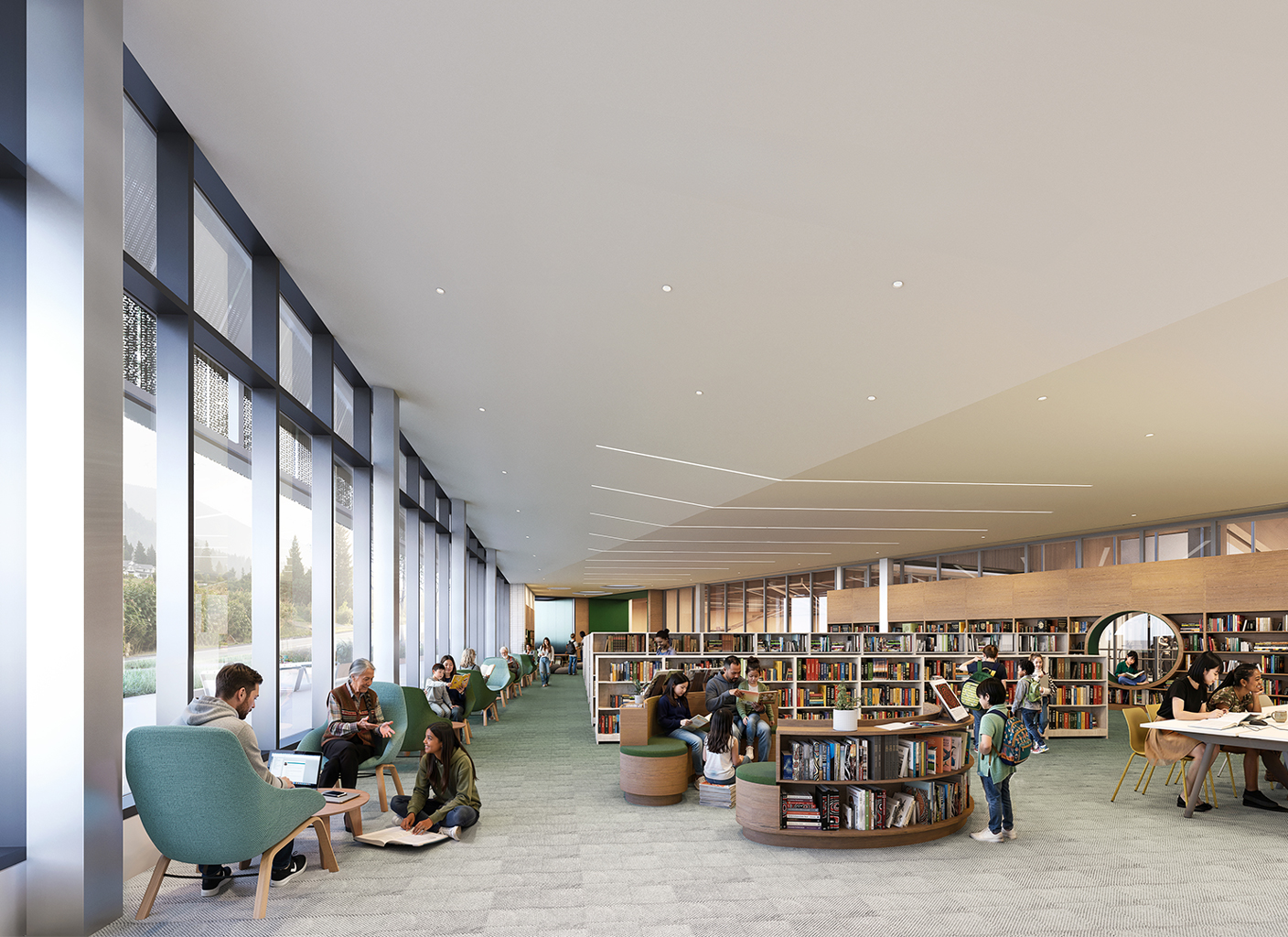 Burke Mountain Community Centre library rendering