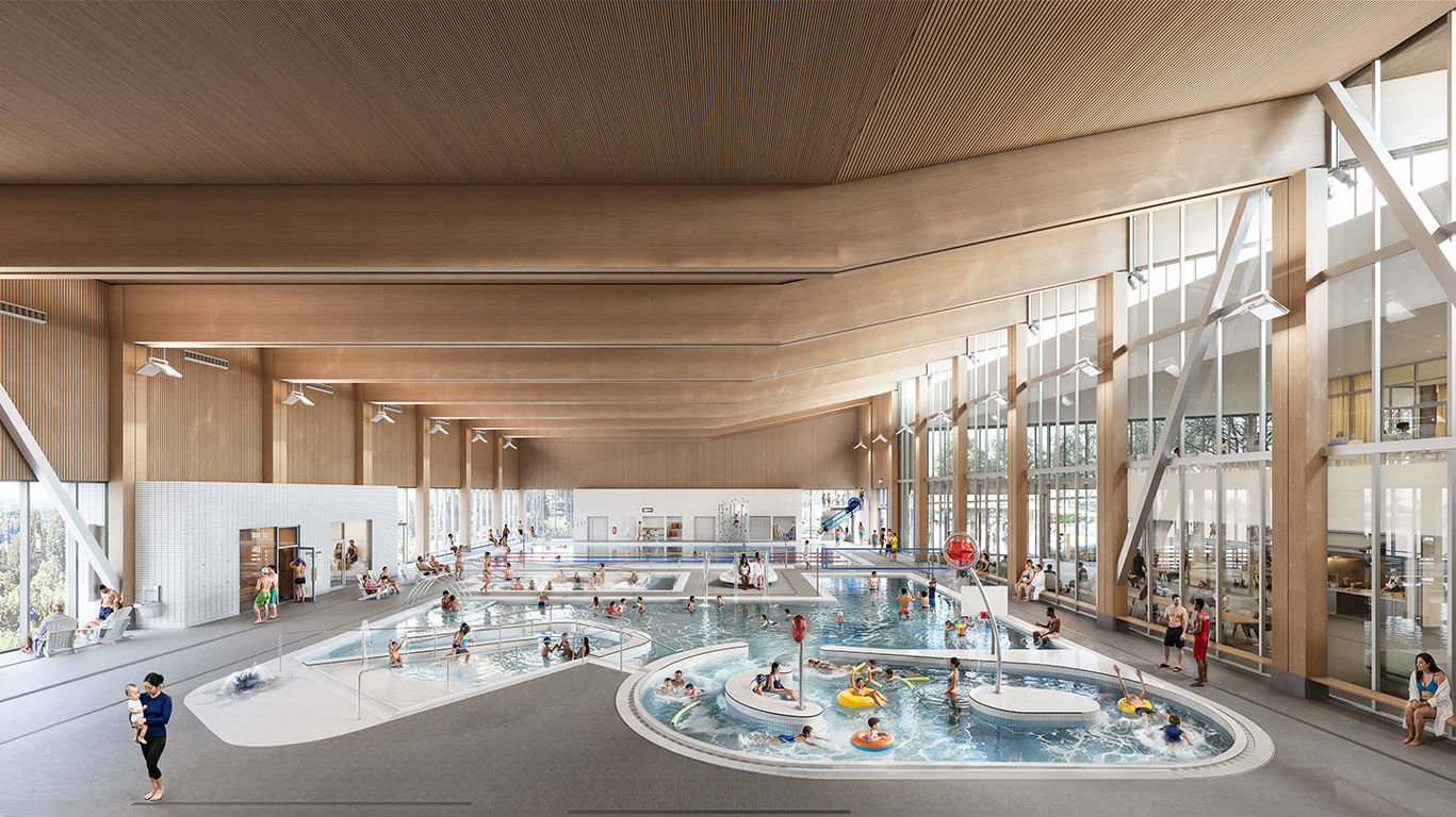 Burke Mountain Community Centre aquatic facility rendering