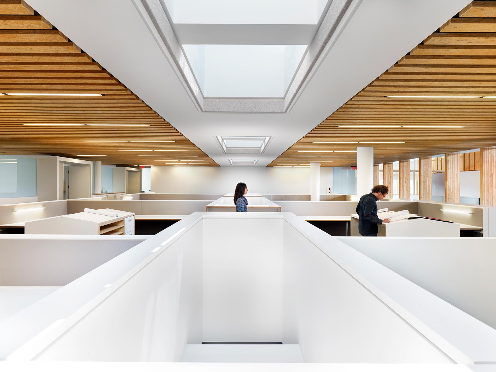 North Vancouver City Hall timber atrium interior