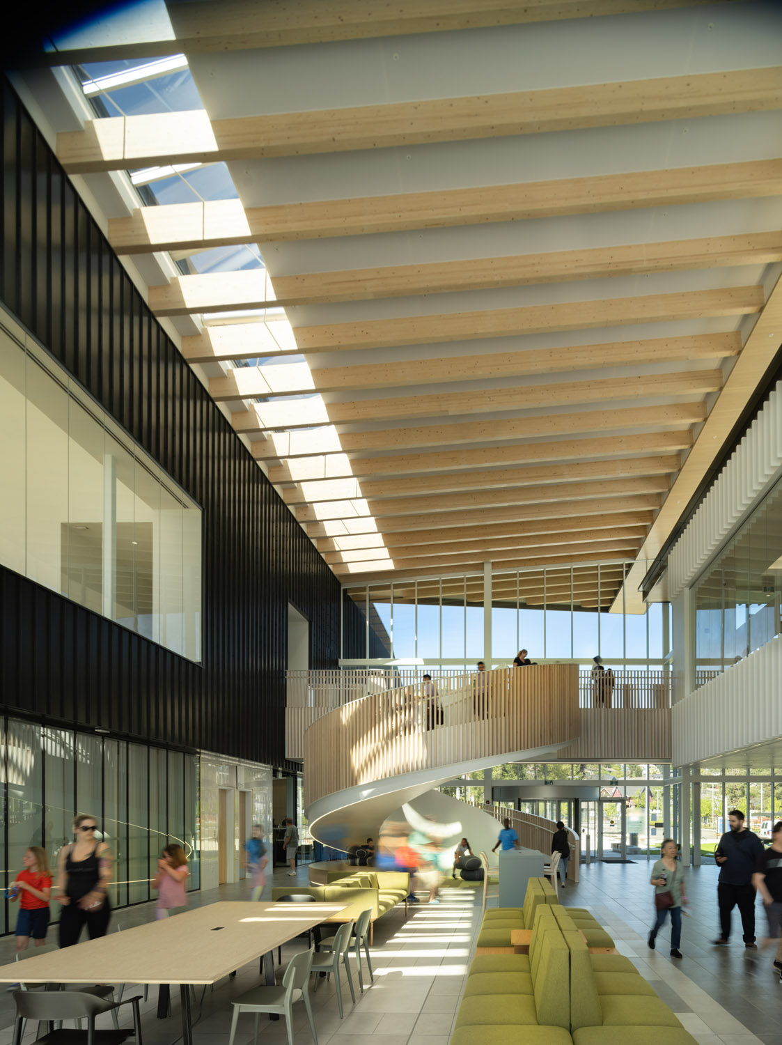 Community spaces at təməsew̓txʷ Aquatic and Community Centre