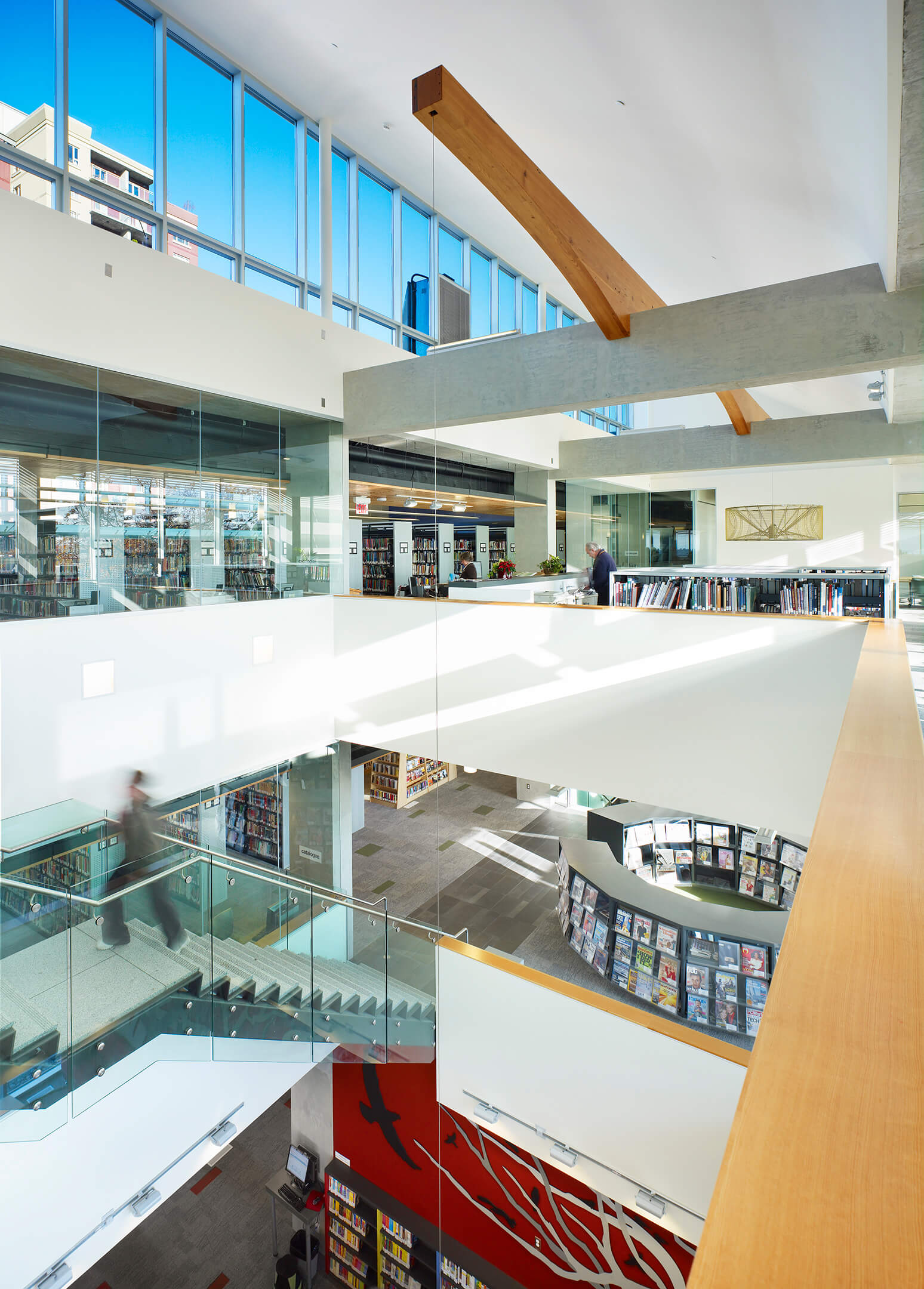 North Vancouver City Library interior atrium